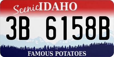 ID license plate 3B6158B