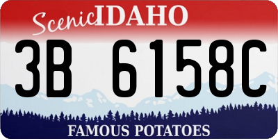 ID license plate 3B6158C
