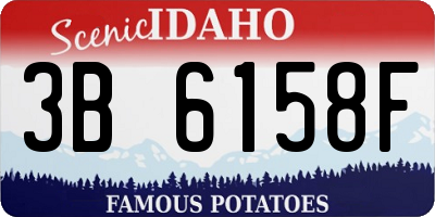 ID license plate 3B6158F