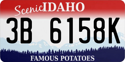 ID license plate 3B6158K