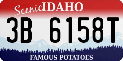 ID license plate 3B6158T