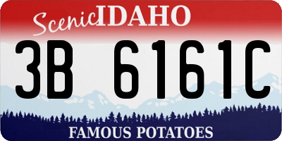 ID license plate 3B6161C