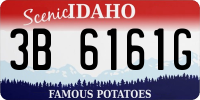 ID license plate 3B6161G