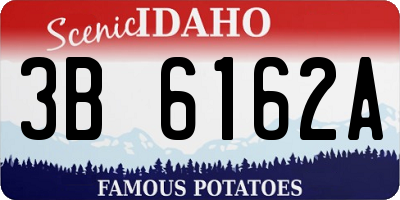 ID license plate 3B6162A