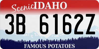 ID license plate 3B6162Z