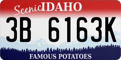 ID license plate 3B6163K