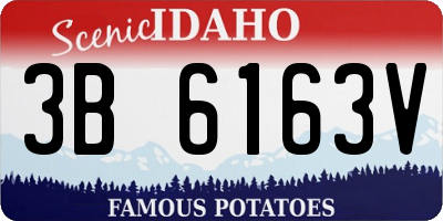 ID license plate 3B6163V