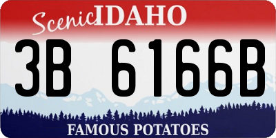 ID license plate 3B6166B