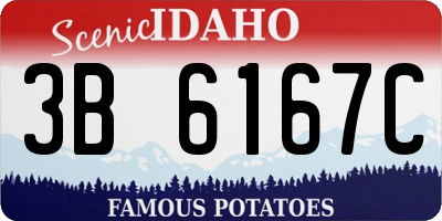 ID license plate 3B6167C
