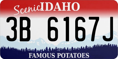 ID license plate 3B6167J