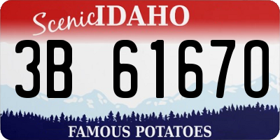 ID license plate 3B6167O