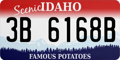 ID license plate 3B6168B