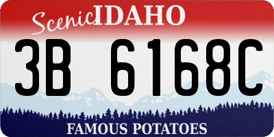 ID license plate 3B6168C