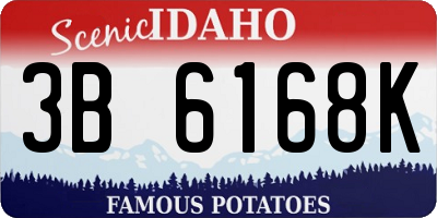 ID license plate 3B6168K