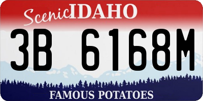 ID license plate 3B6168M
