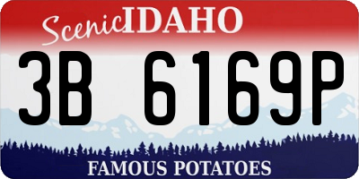 ID license plate 3B6169P