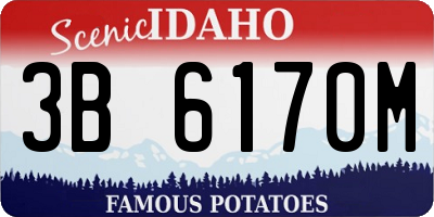 ID license plate 3B6170M