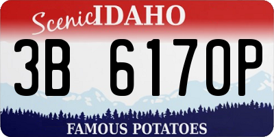 ID license plate 3B6170P