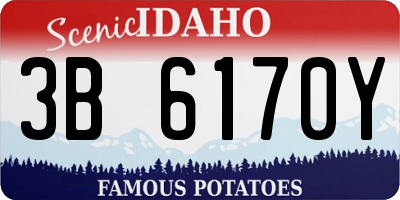 ID license plate 3B6170Y