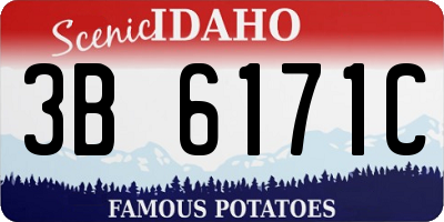 ID license plate 3B6171C