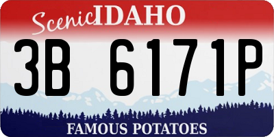 ID license plate 3B6171P