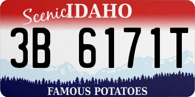 ID license plate 3B6171T