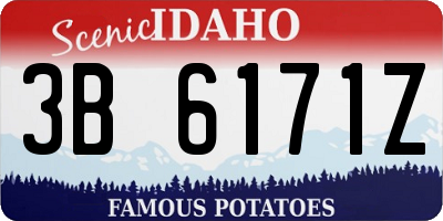ID license plate 3B6171Z