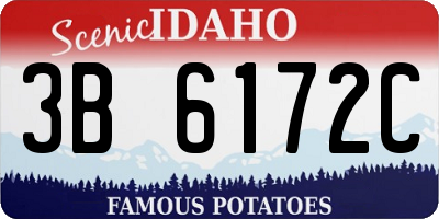 ID license plate 3B6172C