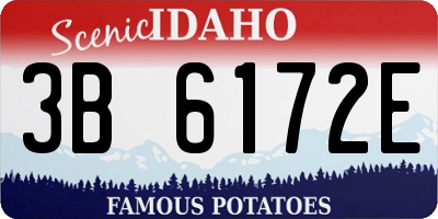ID license plate 3B6172E