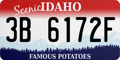 ID license plate 3B6172F