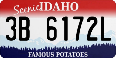 ID license plate 3B6172L