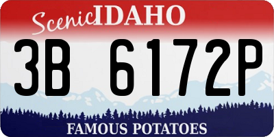 ID license plate 3B6172P