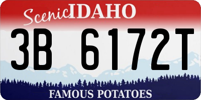 ID license plate 3B6172T