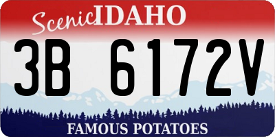 ID license plate 3B6172V