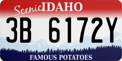ID license plate 3B6172Y