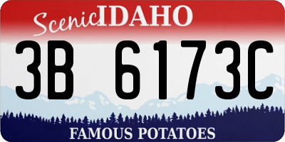 ID license plate 3B6173C