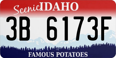 ID license plate 3B6173F