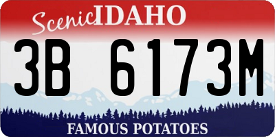 ID license plate 3B6173M