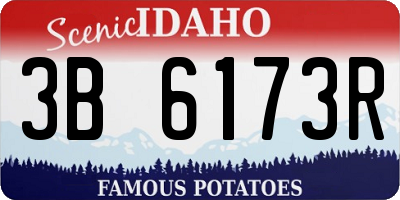 ID license plate 3B6173R