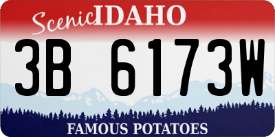 ID license plate 3B6173W