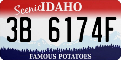 ID license plate 3B6174F