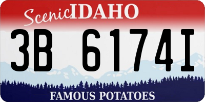 ID license plate 3B6174I