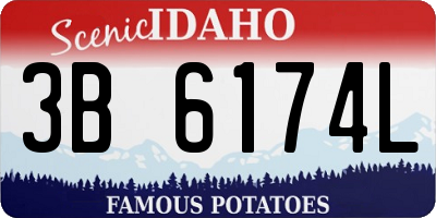ID license plate 3B6174L