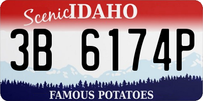 ID license plate 3B6174P