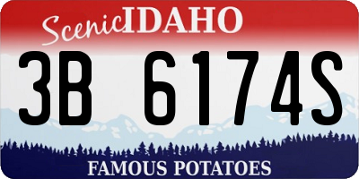 ID license plate 3B6174S