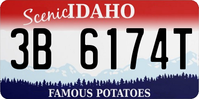 ID license plate 3B6174T