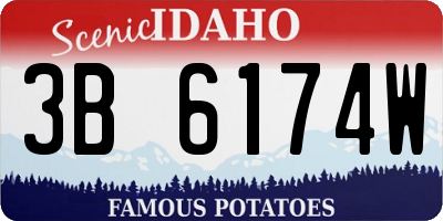 ID license plate 3B6174W