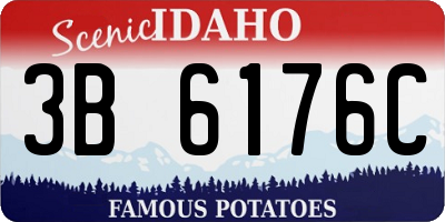 ID license plate 3B6176C