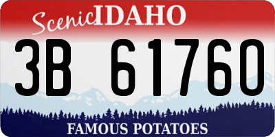 ID license plate 3B6176O