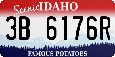 ID license plate 3B6176R